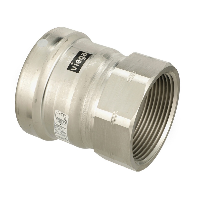 Viega MegaPress 316 FKM FPT Adapter – 2-1/2″ x 2-1/2″ (FPT) [98315]