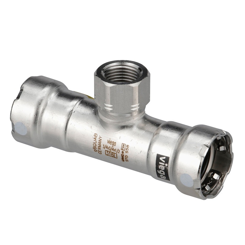 Viega MegaPress 316 FKM Tee w/FPT – 2″ x 2″ x 1″ (FPT) [91905]