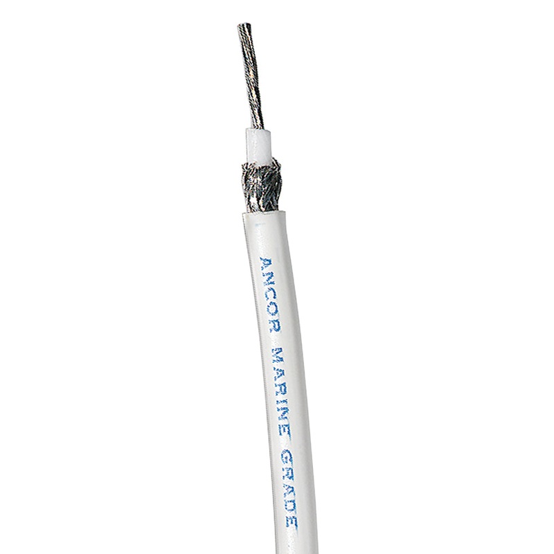 Ancor White Coaxial Cable RG 213 – 500′ [151750]