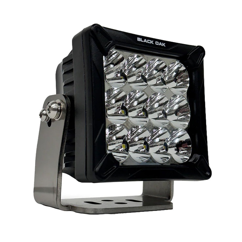Black Oak 4″ LED Pod Light – Black Housing – Bracket Mount – 120W – Combo Beam [4C-POD]
