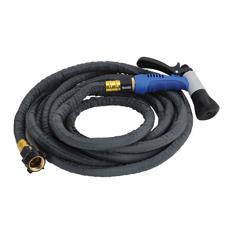 HoseCoil 20′ Stainless Steel PRO Hose Kit w/Boat Bumper Plastic Body Nozzle [SSP20K]