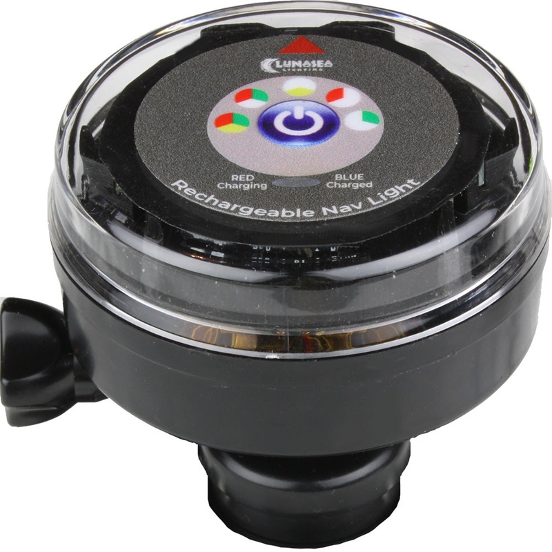 Lunasea Rechargeable Tri-Color Portable Navigation Light (No Mount) – Black [LLB-72BK-UB-00]