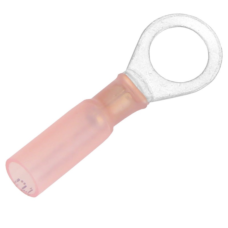 Pacer 22-18 AWG Heat Shrink Ring Terminal – 5/16″ Stud Size – 25 Pack [TE18-56R-25]