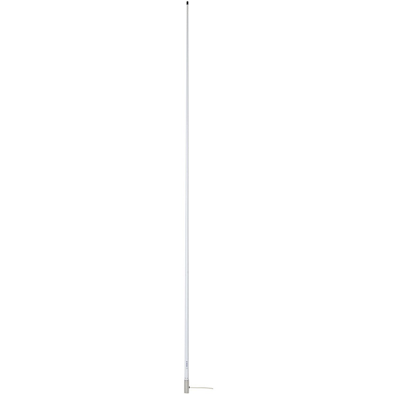 Scout 8′ White VHF Antenna 6dB Stainless Steel Ferrule w/5M RG-58 Coax Includes PL-259 KS-42 [PF AN NVHF00007T]