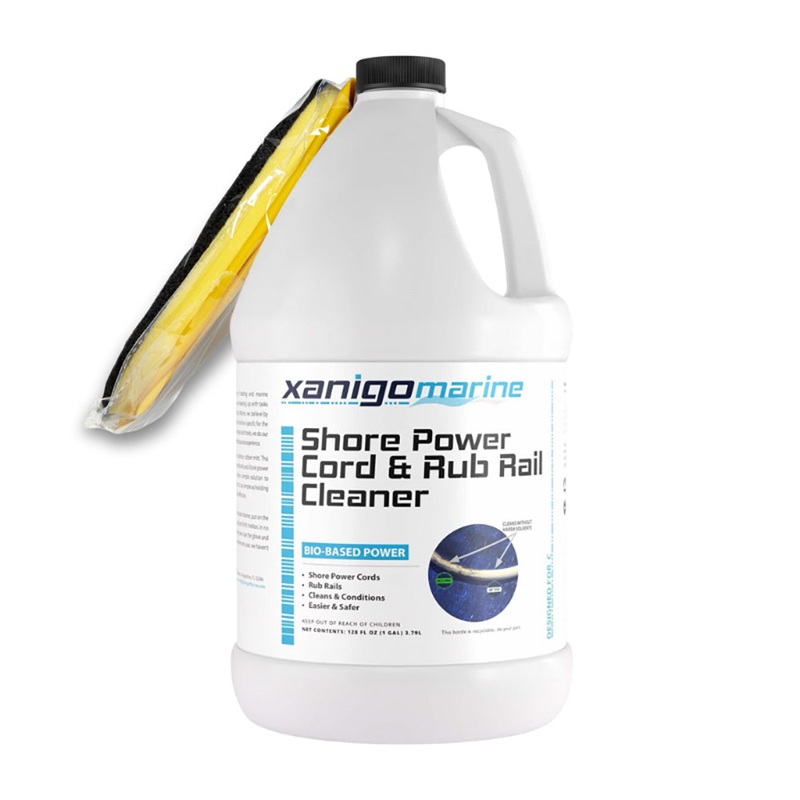 Xanigo Marine Shore Power Cord  Rub Rail Cleaner w/Glove – 1 Gallon [XMSPC1G]