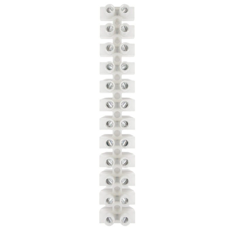 Pacer 40A Euro Style Terminal Block – 12 Positions – 5 Pack [E400-12-5]