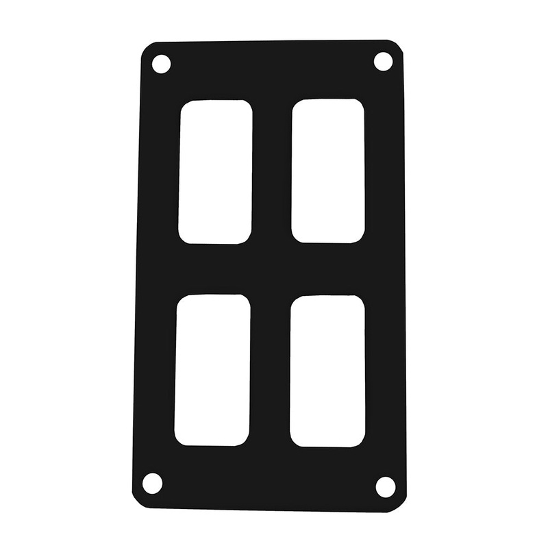 Pacer Switch Panel – 2 Switch  2 Row – 3″ x 4.75″ – Black Powder Coated Aluminum [PSC-22-BK]
