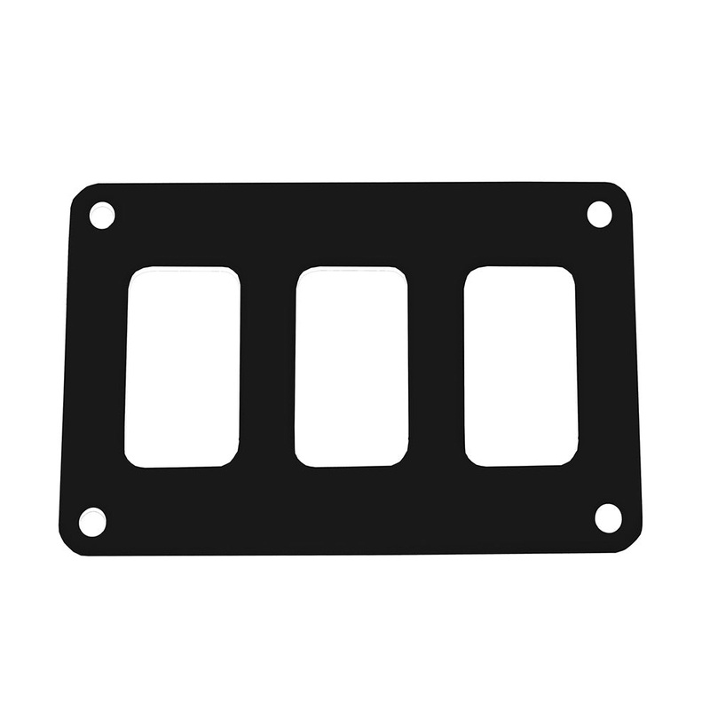 Pacer Switch Panel – 3 Switch  1 Row – 4.25″ x 2.75″ – Black Powder Coated Aluminum [PSC-31-BK]