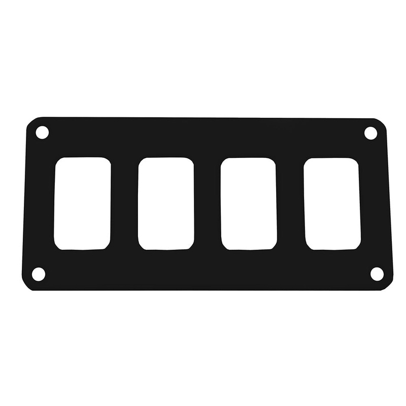Pacer Switch Panel – 4 Switch  1 Row – 5.5″ x 2.75″ – Black Powder Coated Aluminum [PSC-41-BK]