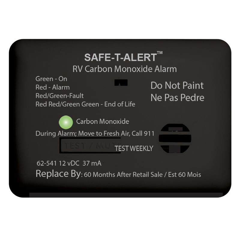 Safe-T-Alert 62 Series Carbon Monoxide Alarm – 12V – RV Surface Mount – Black [62-541-BL]