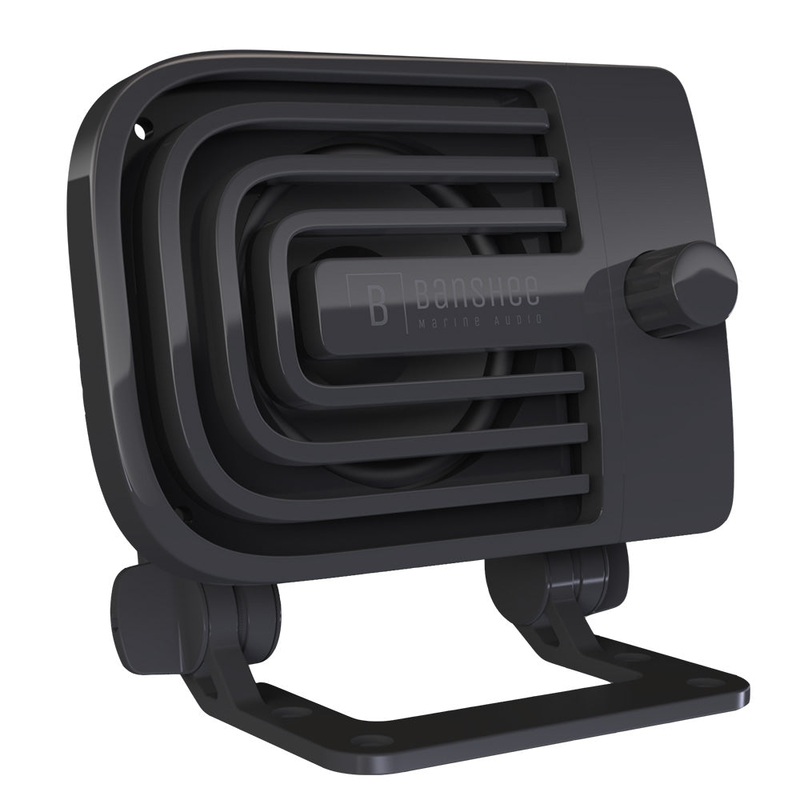 Banshee Marine Active External VHF Speaker – Black [BAR-VA-1B]