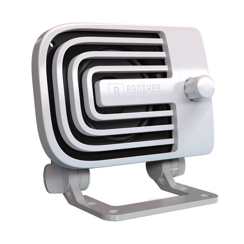 Banshee Marine Active External VHF Speaker – White [BAR-VA-1W]