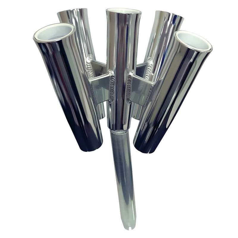 Tigress Five Rod Cluster – Bent Butt – Polished Aluminum [88157-2]
