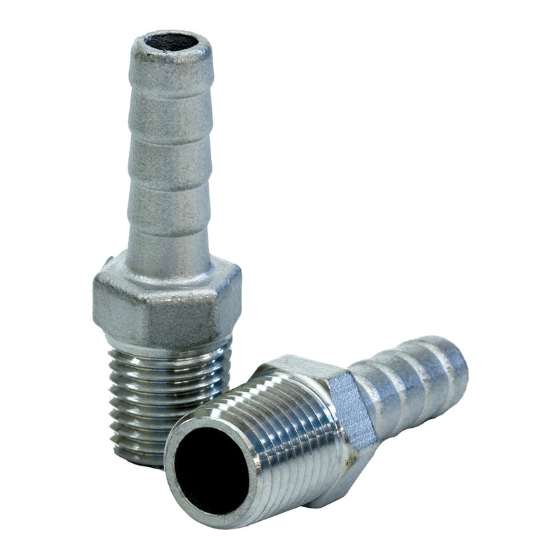 Tigress Stainless Steel Pipe to Hose Adapter – 1/4″ IPS [77910]