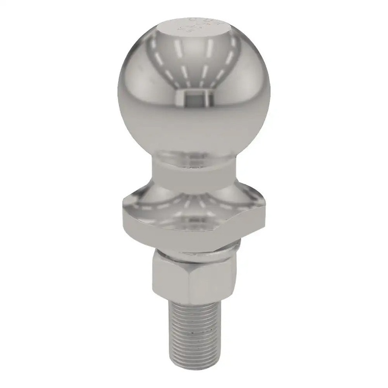 CURT 2″ Trailer Ball – 3/4″ x 2-1/8″ Shank – 3,500 lb. – Stainless Steel [40082]