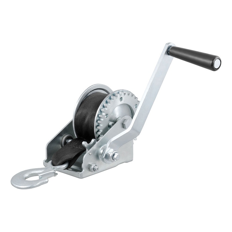 CURT Hand Crank 900 lb. Winch w/15 Strap  6-1/2″ Handle [29433]