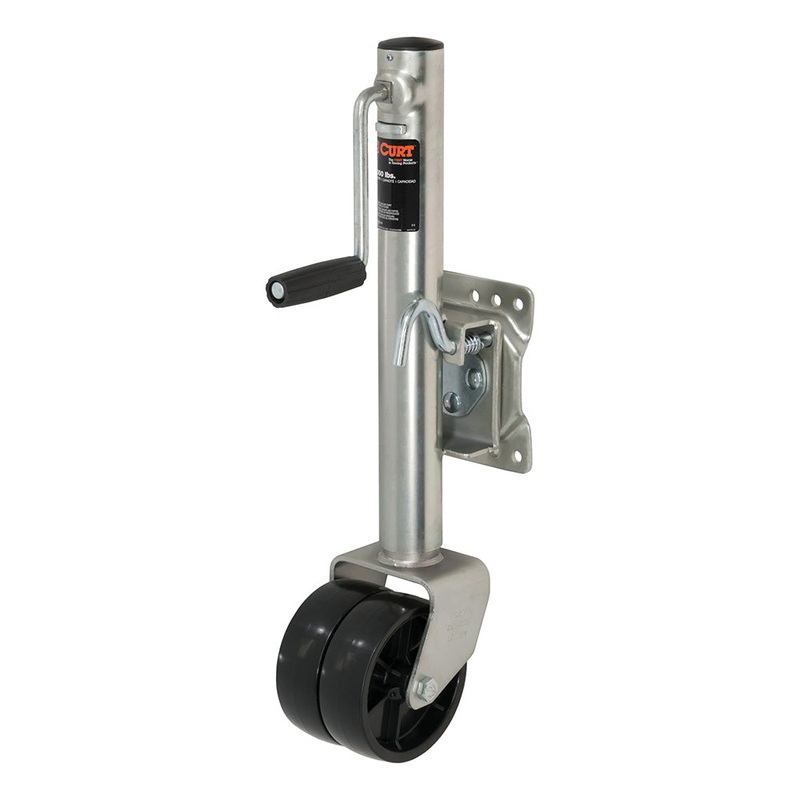 CURT Marine Jack w/Dual 6 Wheel – 1,500 lbs – Adjust Vertically 10″ [28156]
