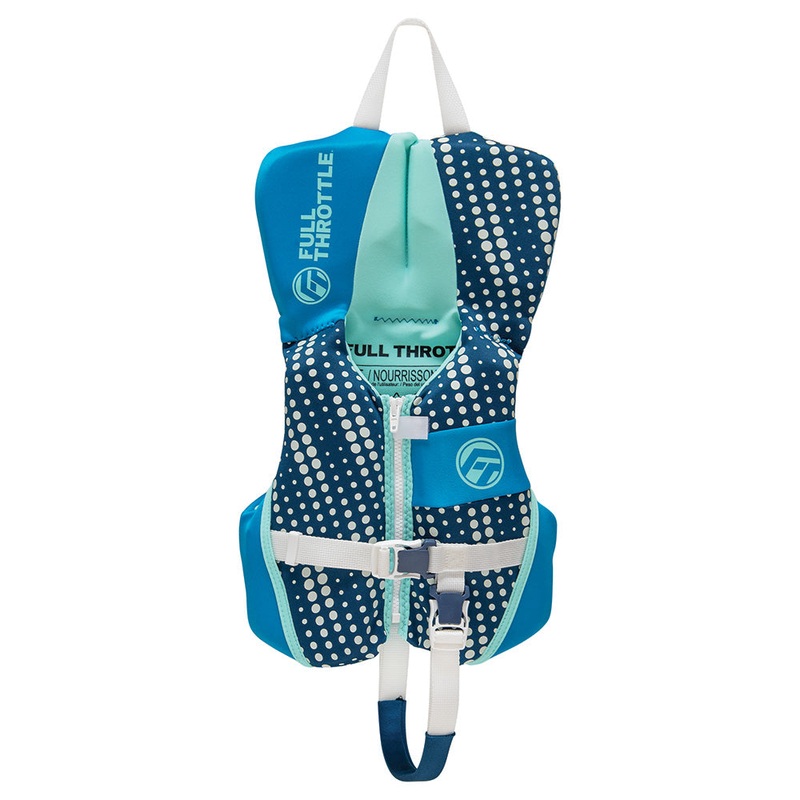 Full Throttle Infant Rapid-Dry Flex-Back Life Jacket – Aqua [142200-505-000-25]