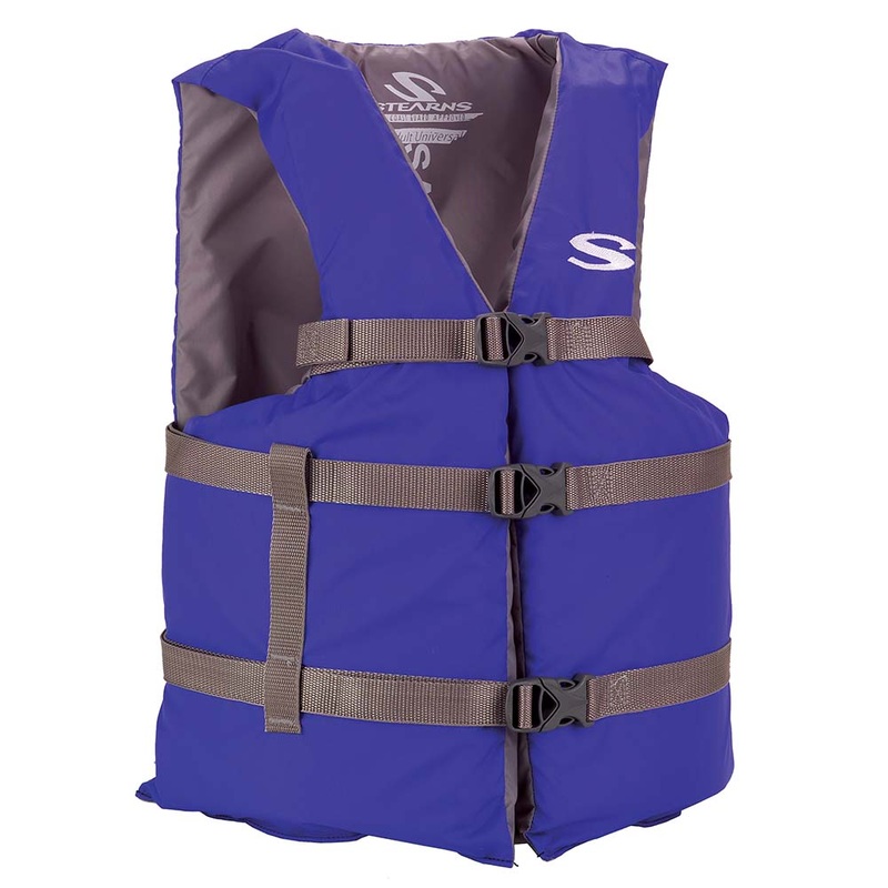 Stearns PFD 2001 Adult Boat Universal Blue Display for Adults Over 90lbs – Chest Size Of 50″ [2160977]
