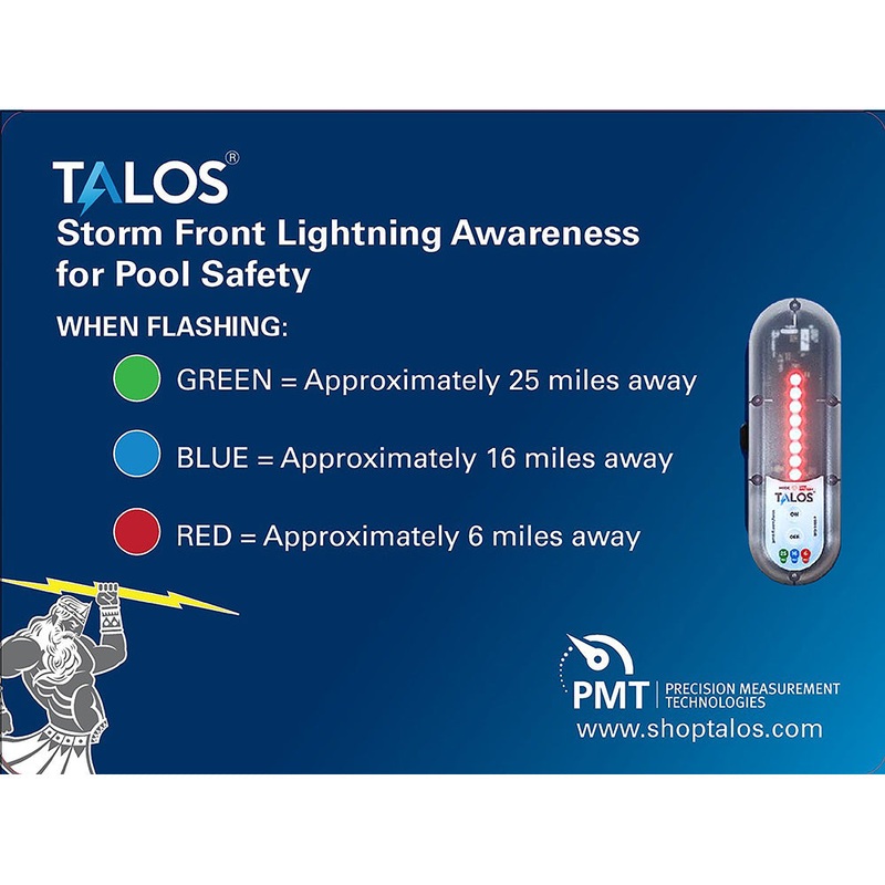 TALOS Standard Lightning Detector w/18″x24″ Safety Information Sign [SFD-1824P-MTB]