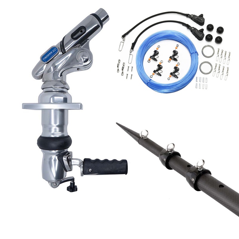 Tigress XD Crank Top Mount System – 18 – Carbon Fiber XD Black/Black Outriggers Pro Series Double Rigging Kit [88679-02]