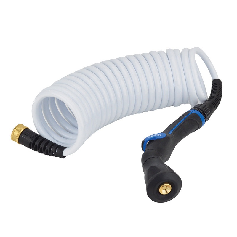 HoseCoil Skipper Spray System w/20′ 3/8″ Hose – White [HS2011K]