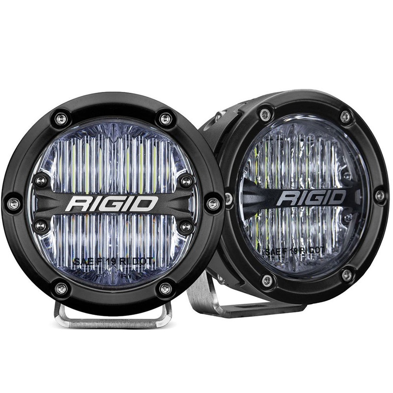 RIGID Industries 360-Series 4″ LED SAE Fog Beam – White – Set of 2 [36120]