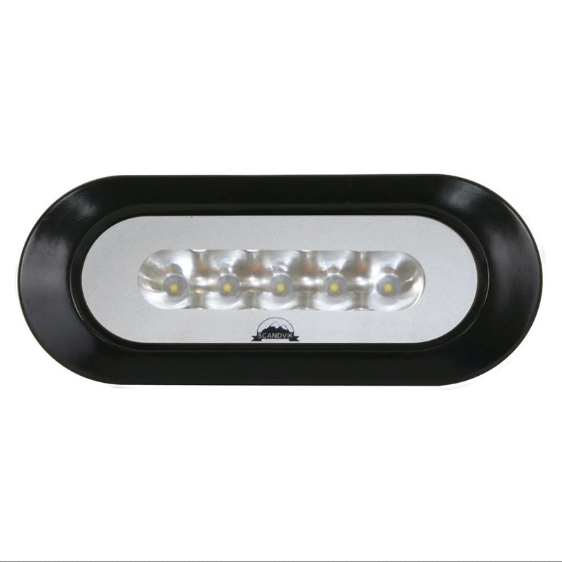Scandvik Flush Mount Spreader Light – Black [41356P]