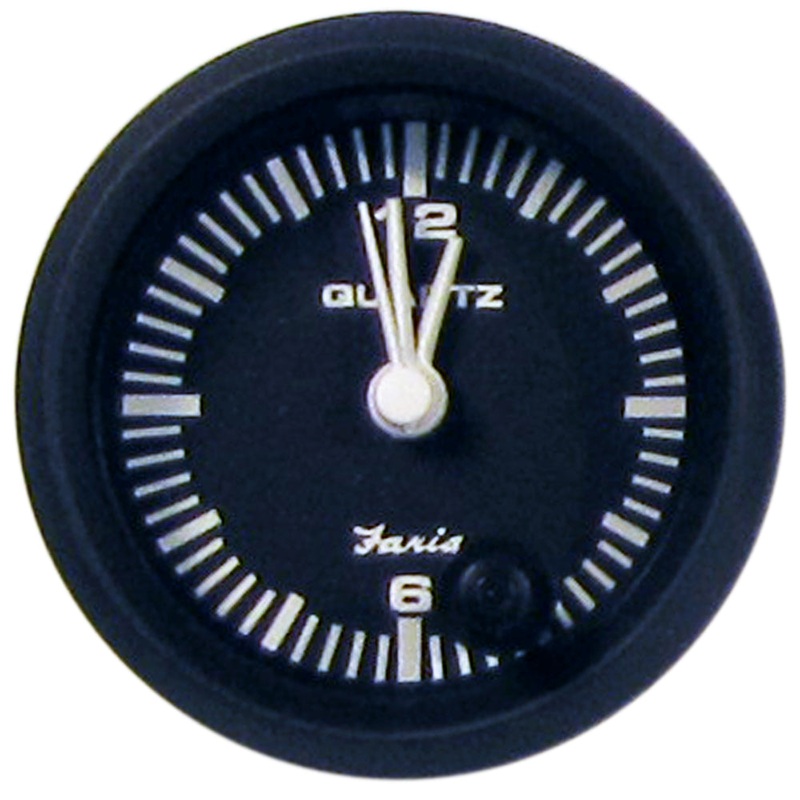Faria Euro Black 2″ Clock – Quartz (Analog) [12825]