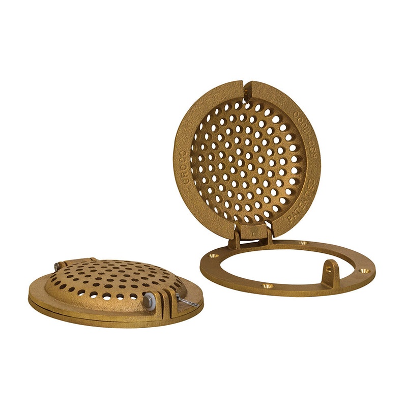 GROCO Bronze Round Hull Strainer w/Access Door f/Up To 1″ Thru-Hull [RSC-1000]