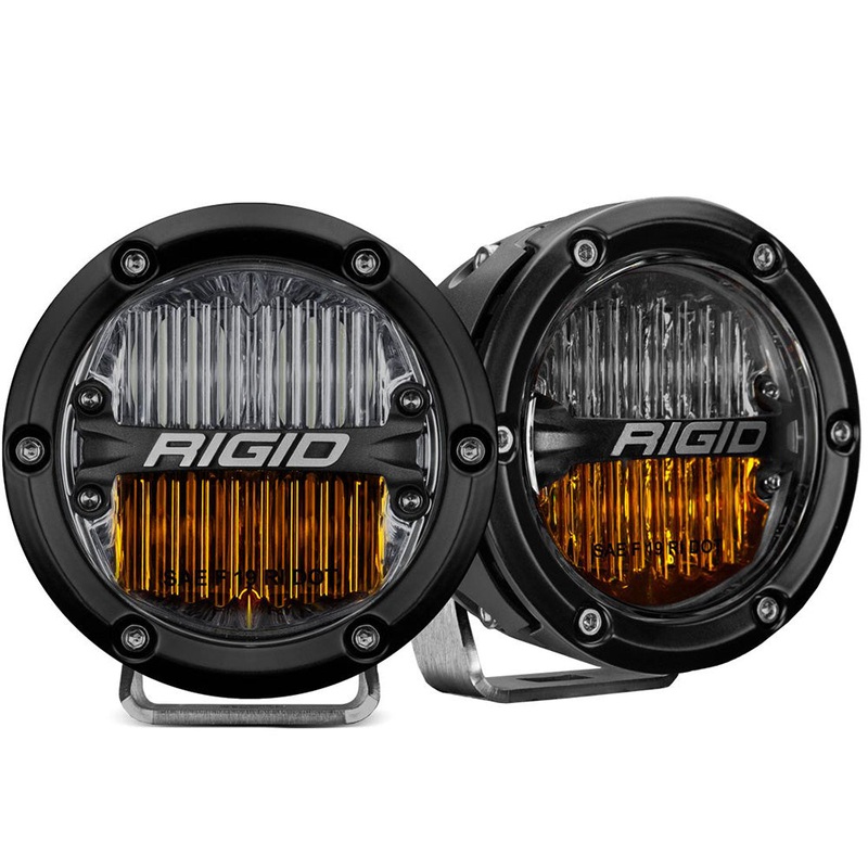 RIGID Industries 360-Series 4″ LED SAE Fog Beam – Yellow/White – Set of 2 [36122]