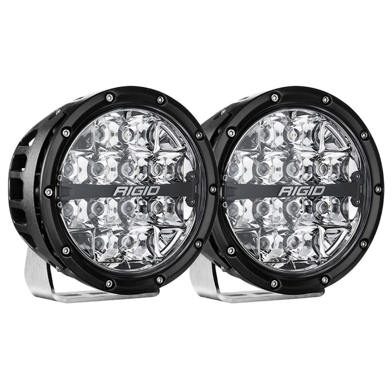 RIGID Industries 360-Series RGBW 6″ Offroad Lamp Spot Beam w/RGBW Backlight Pods – Set of 2 [36412]