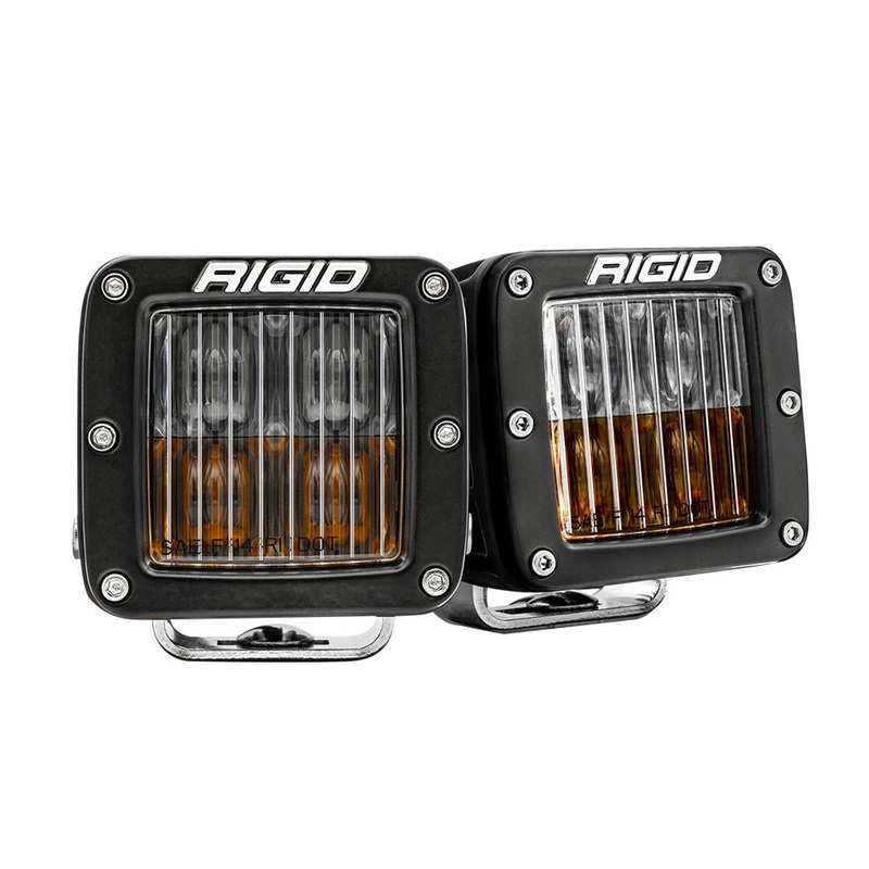 RIGID Industries D-Series LED SAE Fog Beam – Yellow/White – Set of 2 [50482]