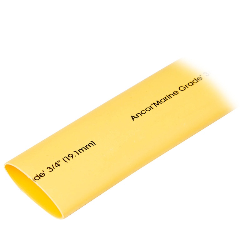 Ancor Heat Shrink Tubing 3/4″ x 48″ – Yellow – 1 Piece [306948]