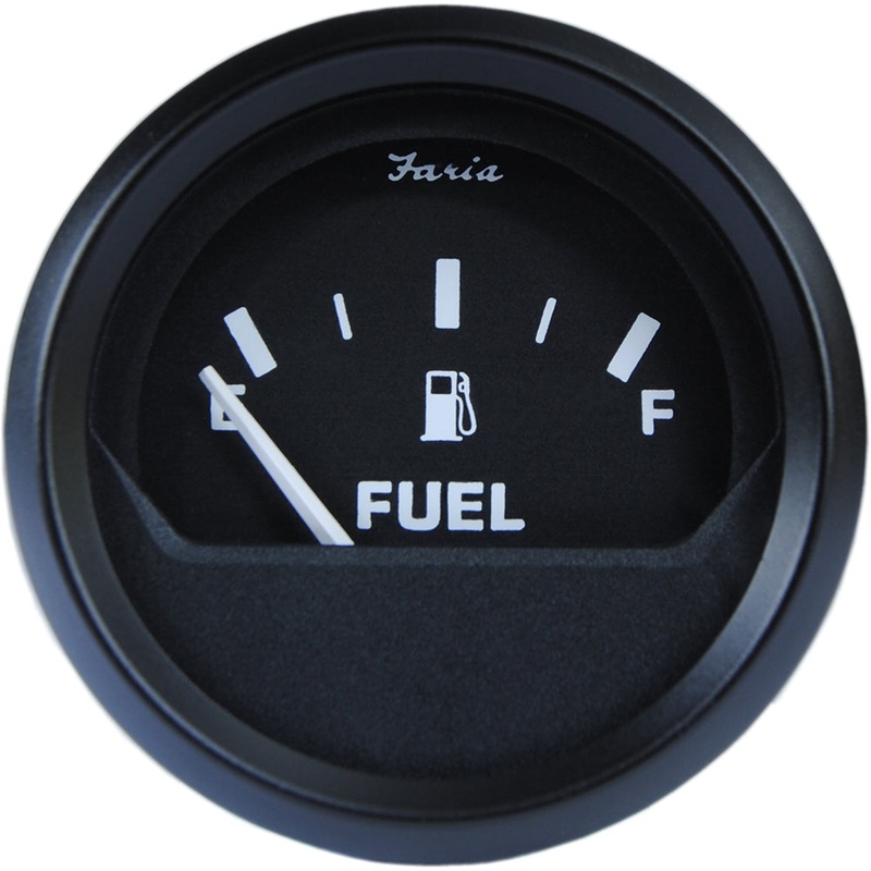 Faria Euro Black 2″ Fuel Level Gauge – Metric [12802]