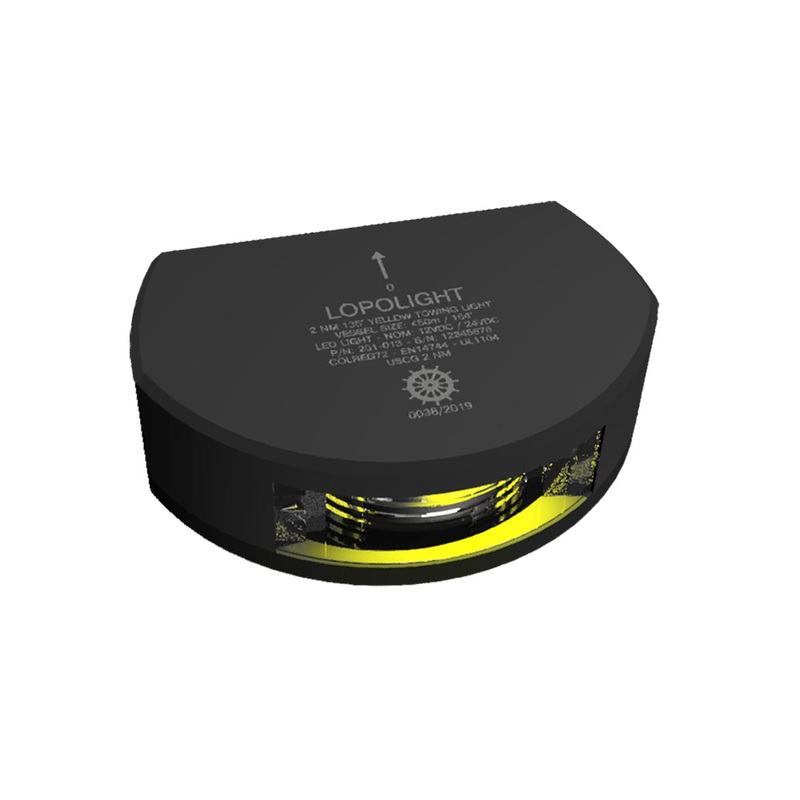 Lopolight Series 201-013 – Stern Towing Light – 2NM – Vertical Mount – Amber – Black Housing [201-013V-B]