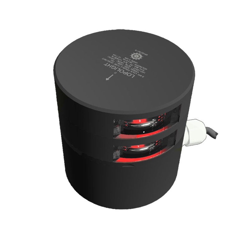 Lopolight Series 301-109 – Double Stacked Navigation Light – 3NM – Horizontal Mount – Red – Black Housing [301-109ST-B]