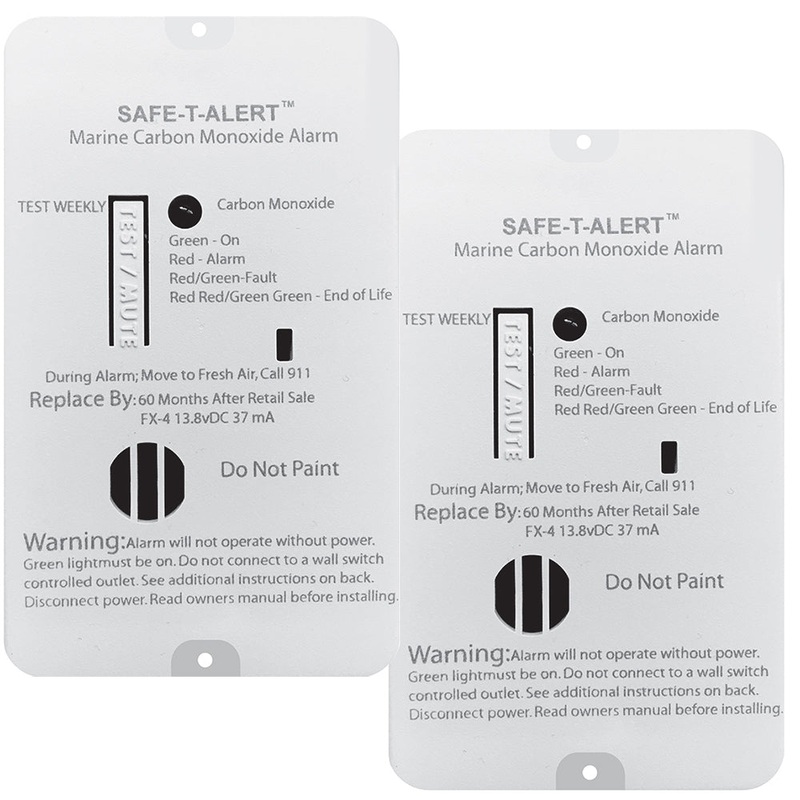Safe-T-Alert FX-4 Carbon Monoxide Alarm – 2-Pack [FX-4MARINE2-PACK]