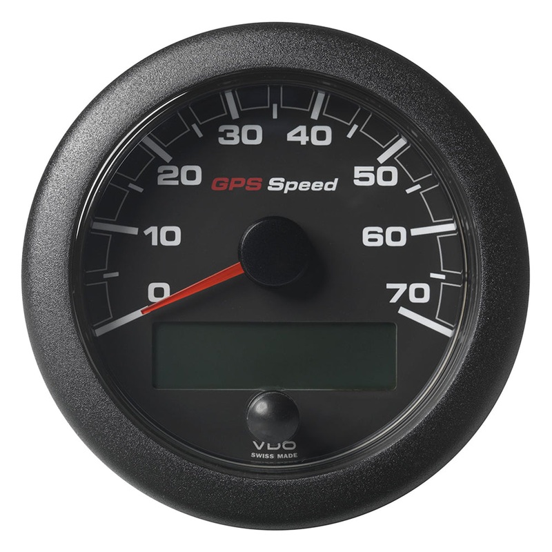 Veratron 3-3/8″ (85mm) OceanLink GPS Speedometer – Black Dial  Bezel (0-70 K/MPH/KMH) [A2C1351990001]