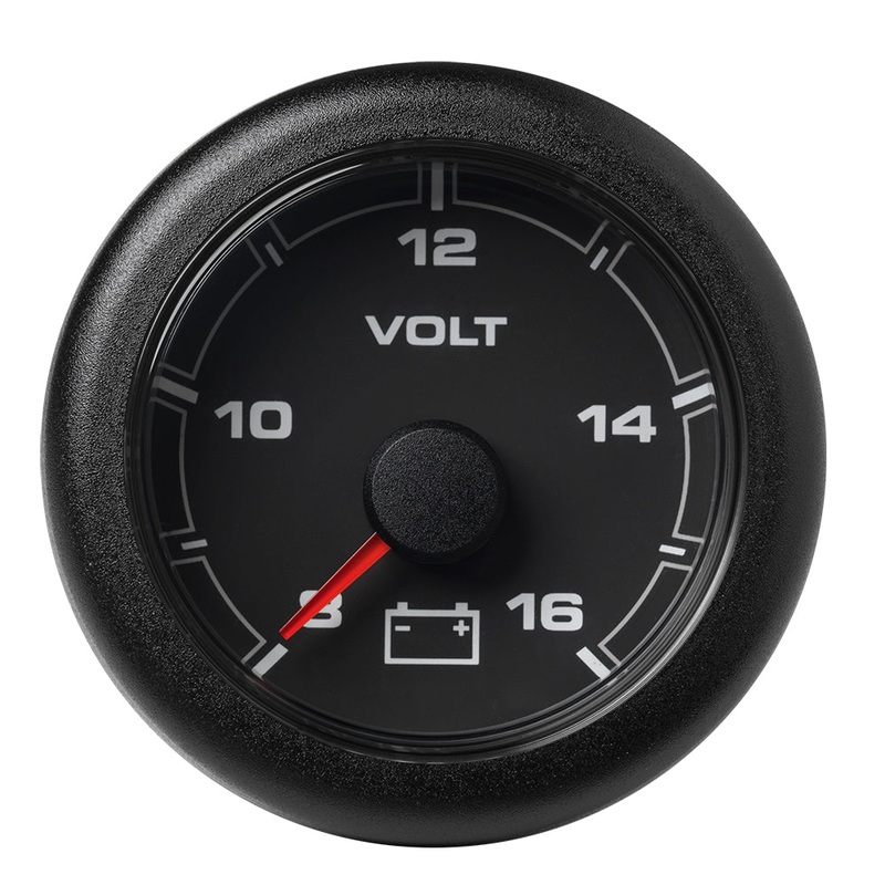 Veratron 52MM (2-1/16″) OceanLink Battery Voltage Gauge – 8 to 16 V – Black Dial  Bezel [A2C1066100001]