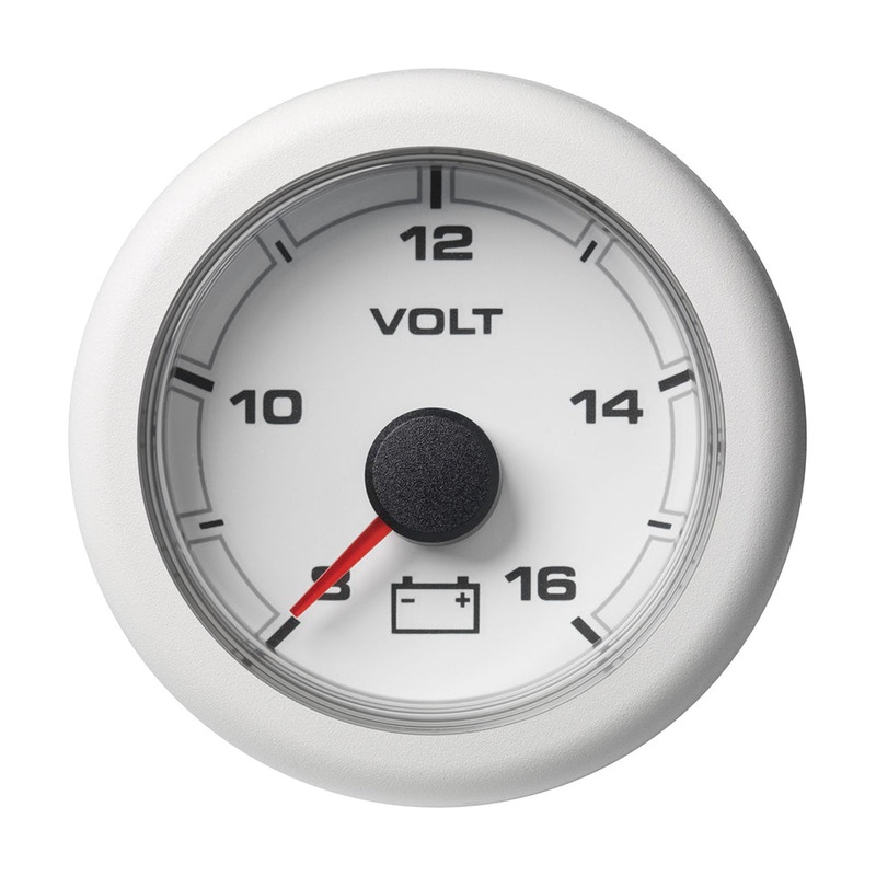 Veratron 52MM (2-1/16″) OceanLink Battery Voltage Gauge – 8 to 16V – White Dial  Bezel [A2C1066110001]