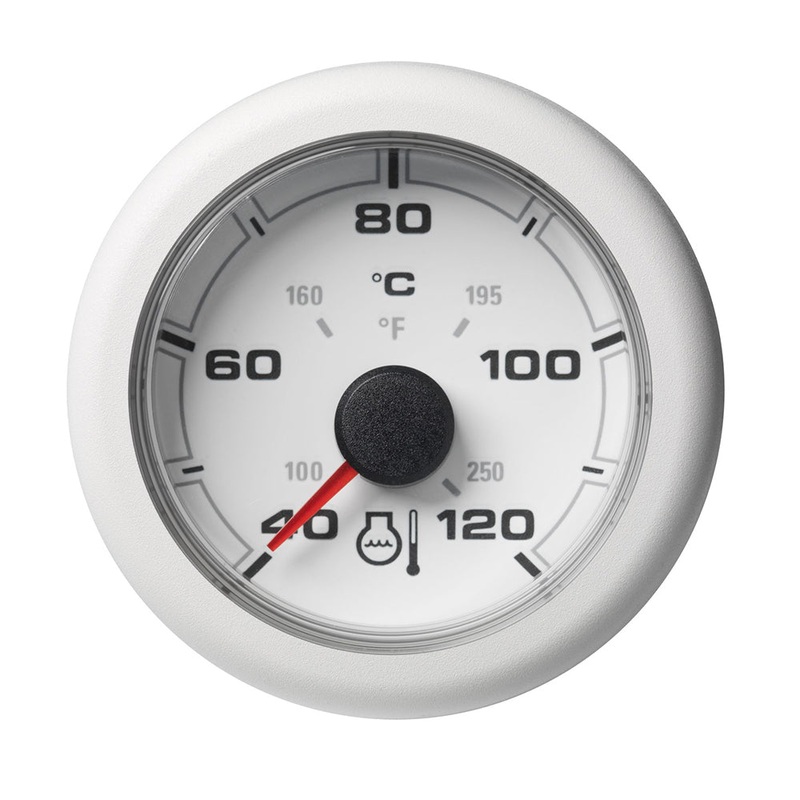 Veratron 52MM (2-1/16″) OceanLink Coolant Temperature Gauge – 120C/250F – White Dial  Bezel [A2C1065970001]