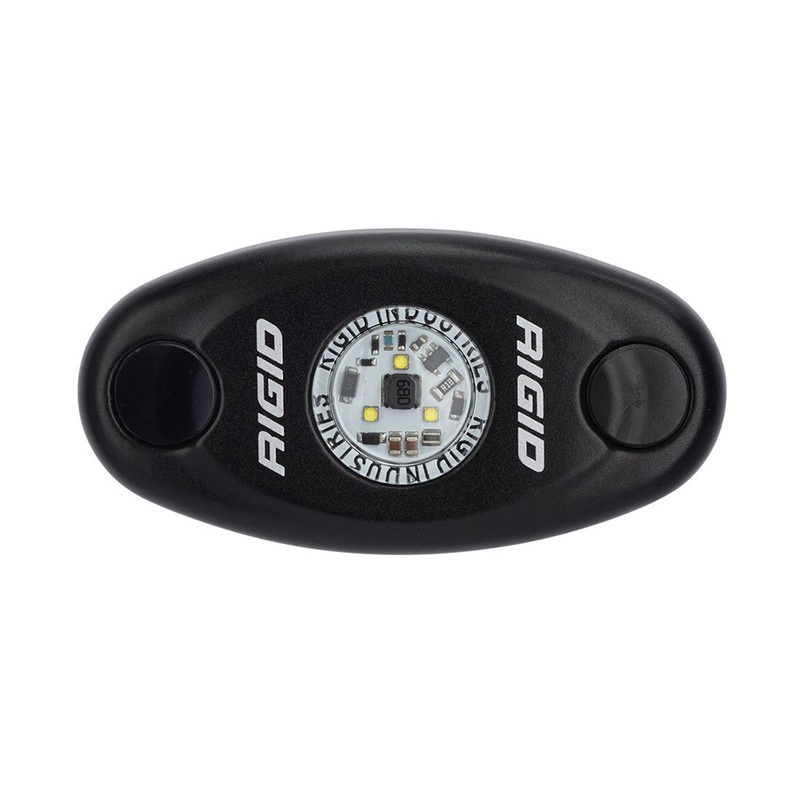 RIGID Industries A-Series Black High Power LED Light Single – Cool White [480093]