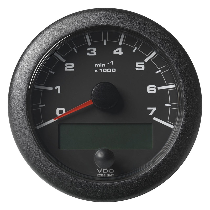 Veratron 3-3/8″ (85MM) OceanLink NMEA 2000 Tachometer – 7000 RPM – Black Dial  Bezel [A2C1065810001]