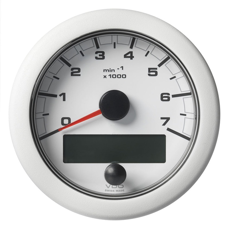Veratron 3-3/8″ (85MM) OceanLink NMEA 2000 Tachometer – 7000 RPM – White Dial  Bezel [A2C1065820001]