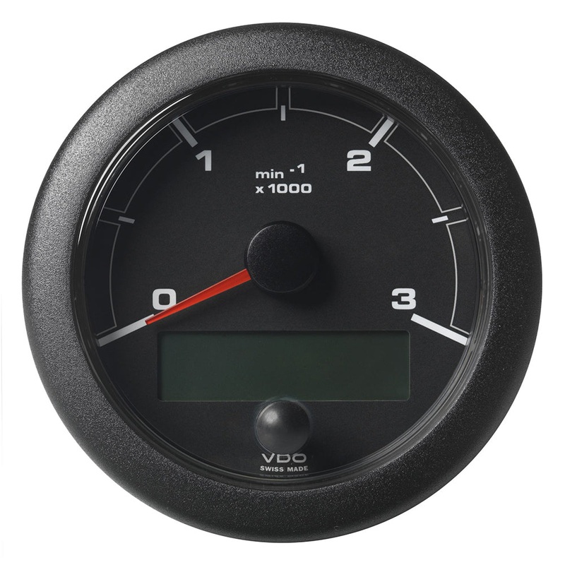 Veratron 3-3/8″ (85mm) OceanLink Tachometer 3000 RPM – Black Dial  Bezel [A2C1065660001]