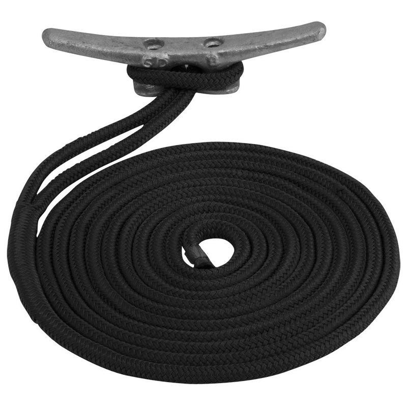 Sea-Dog Double Braided Nylon Dock Line – 5/8″ x 35 – Black [302116035BK-1]