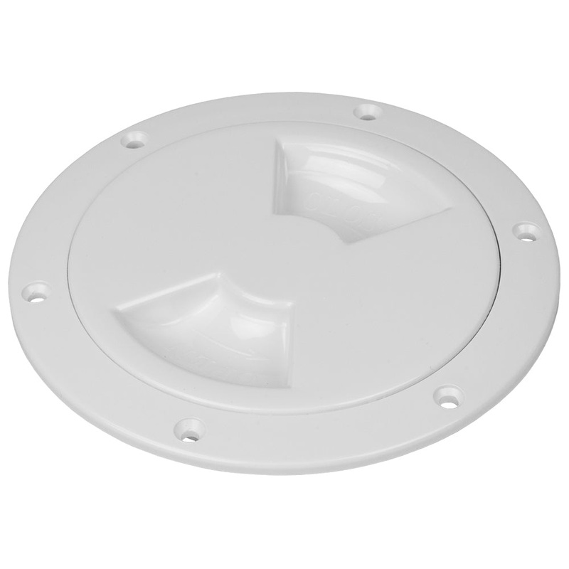 Sea-Dog Quarter-Turn Smooth Deck Plate w/Internal Collar – White – 6″ [336360-1]