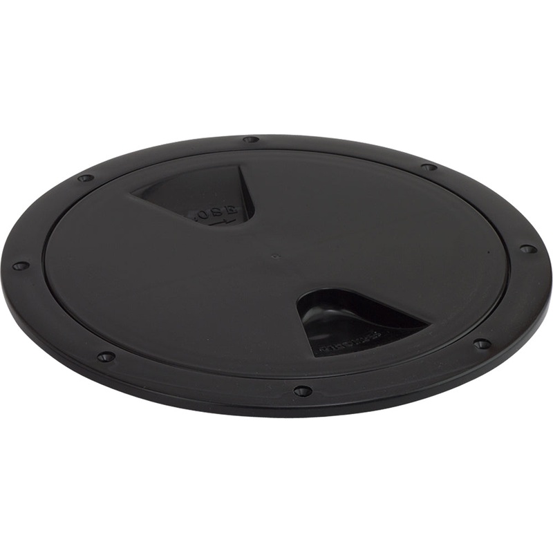Sea-Dog Screw-Out Deck Plate – Black – 4″ [335745-1]