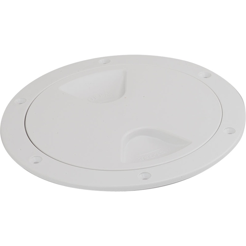 Sea-Dog Screw-Out Deck Plate – White – 4″ [335740-1]